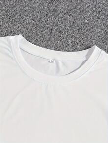 Camiseta de Verano Cómoda para Hombre - Blanco - Ver 4