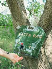 1 pièce Sac à eau pliable grande capacité 8L/270oz avec robinet pour extérieur, sac de stockage d'eau portable pour randonnée, camping, pique-nique, usage automobile