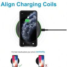 Bộ sạc không dây công suất tối đa 15W, tương thích với iPhone 17/16/15/14/13/12/SE/11/11 Pro/XS Max/XR/X/8; Đế sạc không dây tương thích với S23/S22/Note - trắng - Xem 3