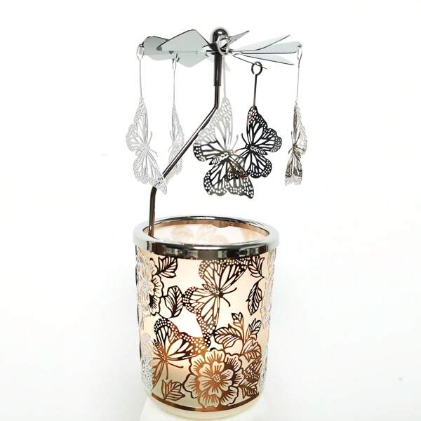 Butterfly Tea Light CandleHolder Rotary Candle Holder Spinning For Festival Gifts