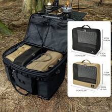 HIKEMAN Outdoor Camping Bag, Hiking Tote Bag, Multi-Purpose Travel Bag, Mesh Transparent Bag, Suitable For Traveling, Hiking, Outdoor Picnicking, Camping, Carrying And Portable - Multicolor - View 8