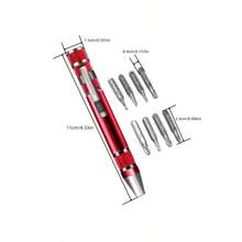 8-In-1 Multifunctional Screwdriver: Aluminum Alloy Combo Tool For Disassembly And Repair, With Phillips And Slotted Tips - Multicolor - View 15