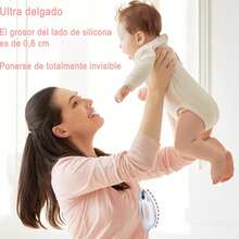 Conchas para el Pecho, 2 Silicona Vasos de Lactancia, Recoge fugas de leche materna para madres lactantes, reutilizables, Gran regalo para las mamás que amamantan - transparente - Ver 6