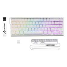 ATTACK SHARK X68PRO HE 快速触发无线键盘，0.01 毫米 RT 精度 8000Hz 有线游戏键盘，可调节驱动，Snap Tap，RGB 背光，磁性开关，C01 卷线 - 彩色 - 查看 12