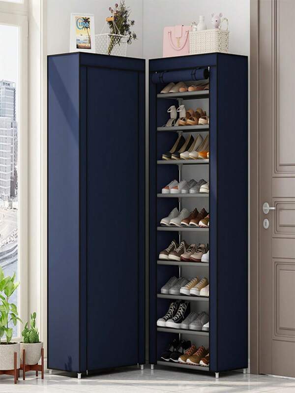 Organizador de Zapatos de 9 Niveles – Zapatera Multifuncional con Diseño Modular, Estructura en Aluminio y Tela PP, Práctica y Duradera - Zapatera de 9 Niveles con Espacio Ajustable – Organizador Armable, Resistente al Polvo y Humedad, Ideal para Botas y Todo Tipo de Calzado.
