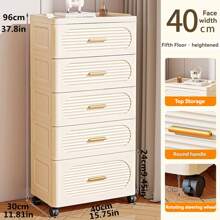 3/4/5/6 Layer Rolling Multi-Purpose Storage Drawer - Large Capacity Single Door Storage Cabinet - Plastic Drawer Storage Rack, Space Saving Kitchen Storage Rack, Used For Storing Snacks, Beverages, Bookshelves, Clothes, Suitable For Kitchen, Living Room, Study Closet, Bathroom