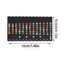 2 PCS Guitar Fretboard Stickers, Guitar Note Stickers, Learn Guitar Tabs, Sticker For Beginner Learner - Multicolor - View 2