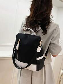 Large Capacity Anti-Theft Travel Backpack, Safety Design, Lightweight, Two-Way Shoulder Bag For Travel, School & Daily Commute - Multicolor - View 2