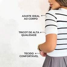 Women's Comfortable Modal Tricot Blouse With Striped Print - Lạc đà - Xem 6