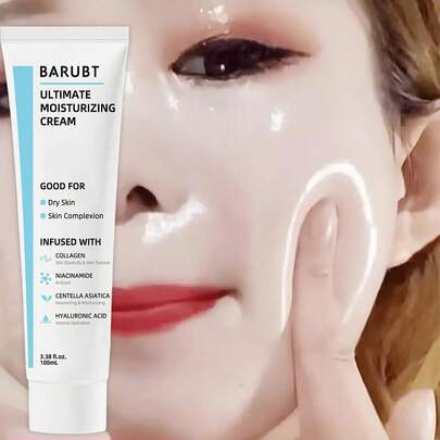 BARUBT 100ml Crema hidratante profunda infundida con vitamina E y glicerina, nutritiva para Body y rostro - Fragancia fresca, sin alcohol, fórmula hidratante, deja la piel suave y lisa, adecuada para todo tipo de piel