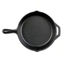 10.25" Cast Iron Skillet: Preseasoned, Tarnish & Heat-Resistant, Gas & Electric Compatible, 6" Handle