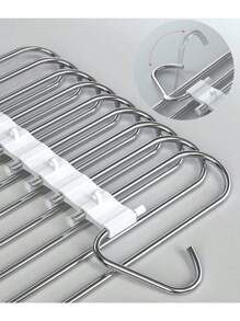 9 Layers Pants Hangers Space Saving, Magic Pants Hangers Space Saving, Multifunctional Pants Rack Stainless Steel Closet Organizer For Pants Jeans Leggings Trousers,Trousers Scarves Slack