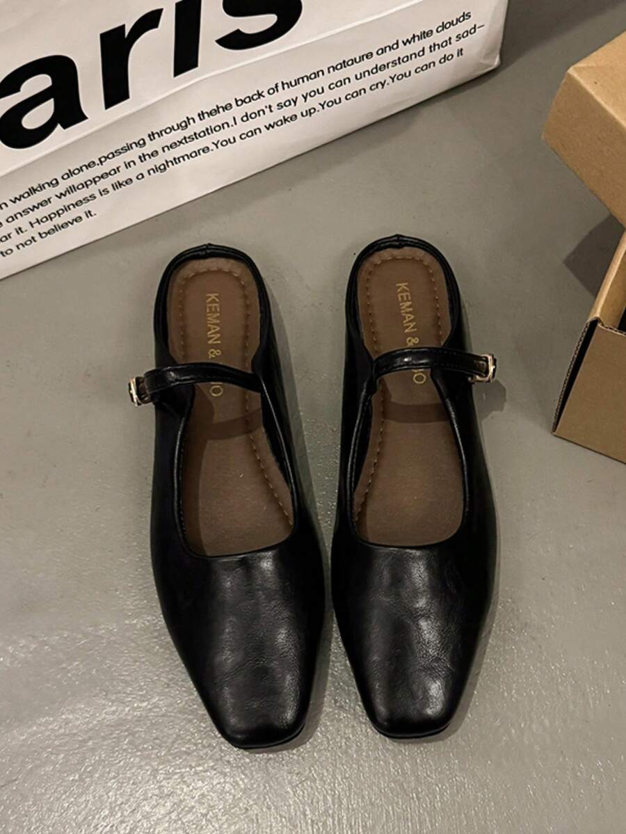 复古平底玛丽珍女鞋，2026春夏新款简约系带舒适鞋