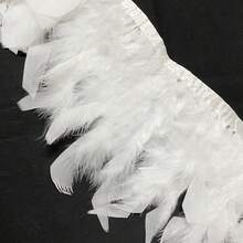 1yard Colorful Imitated Feather Fabric Trim, Flowing Dance Feather Material For Skirt/Dress Decoration, DIY Princess Doll Feather Skirt, Feather Flower Craft Supplies - Multicolor - View 23