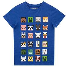 Mobs T-Shirt | Minecraft Boys' T Shirt | Kids' Tops - Blue - View 1