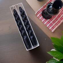 2pcs French Spiral Twisted Candle With Long Stem And Threaded Design , Perfect For Home Decor,Room Decor,Gifts Birthday Graduation,(White, Black, Red, Yellow, Brown, Orange, Purple, Pink, Light Blue,Green) Each Burning For 8 Hours,Unscented Candles For Indoor & Outdoor Use, Camping, Picnic, Modern Romantic Candles For Christmas, Halloween, Wedding, Party, Valentine's Day, Gift For Friends & Family Gifts Birthday Graduation - Multicolor - View 17