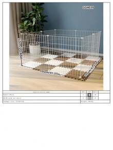 适合小型和中型犬的兔子围栏，室内宠物围栏 DIY，黑色铁丝隔离门，带门的防护栏杆，适用于豚鼠 - 彩色 - 查看 17