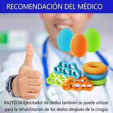 Ejercitador de Dedos para Fisioterapia y Rehabilitacion,Rehabilitacion Mano, 9PCS, Kit de Ejercitador de Mano con Camilla de Dedo, para Aliviar Dolor Articulaciones, Entrenamiento de Rehabilitación, Relajación de Manos. - Multicolor - Ver 3