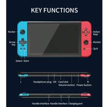 powkiddy X70 Tela TN de 7 Polegadas, 64GB, Acompanha mais de 5.500 jogos clássicos e nostálgicos, Suporta conexão com TV para longa duração da bateria, É um console de jogos portátil para viagens em família, presentes de Dia dos Namorados ao ar livre e jogos retrô
