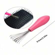 1pc Hairbrush Cleaning Brush Hair Remover - Random Color - View 2