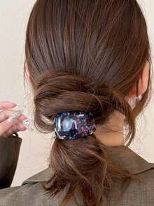 1 件优雅椭圆形发圈，时尚女士发带，适合日常佩戴和节日马尾辫固定发带