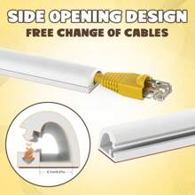 1pc 2m Self-Adhesive Invisible Cable Duct, Surface Mounted Wire Organizer Tidy Cable Cover, Anti-Trampling, Home Decor, Wired Network Cable Shielding Flexible Duct