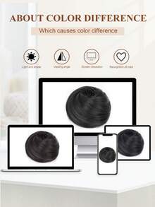 假发髻接发鸟巢发夹发饰芭蕾发髻合成甜甜圈发髻可展开发髻固定发爪复古伸缩马尾辫无需发夹耐用防滑小发髻黑色适用于高马尾和低发髻造型固定发夹扣适合女性女孩 - 彩色 - 查看 9