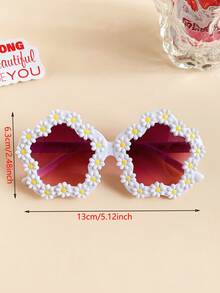 2/3件装 2025 女童可爱新款向日葵儿童宝宝时尚眼镜 - 彩色 - 查看 3