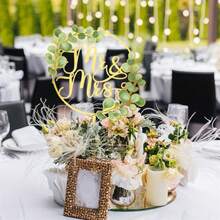 Mr  Mrs Cake Topper Greenery Cake Topper Decorations For Wedding Engagement Anniversary - Rose Gold - View 5