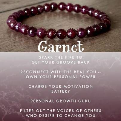 1 pieza/Pulsera de granate rojo Pulsera bendita perfecta de piedra natural roja