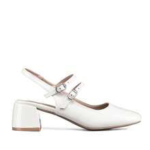 WEIDE Sandalias Elegantes para Dama, Zapatos de Tacón Cómodos y de Moda, con Diseño de Doble Hebilla - Beis - Ver 5