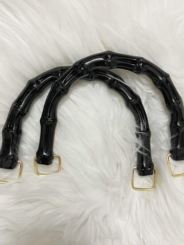 1pc Handmade Woven Bamboo Knot Handle DIY Bamboo Bag Handle Resin Handbag Handle Beach Accessories Daisy