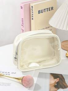 Large Capacity Translucent Make Up Bag Waterproof PU Leather Travel Toiletry Bag Pratical Cosmetics Storage Bag With Zipper Outdoor Travel Cosmetic Bag Portable Women's Clutch Pouch Storage Bag For Travel Essentials Organizer, Makeup Tools Organizer, Towel Organizer, Daily Organizer, Dorm Organizer, Beach Vacation, Jewelry Organizer, Lip Oil Organizer, Nail Polish Organizer, Cosmetics And Skincare Organizer - Multicolor - View 7