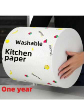 Washable Kitchen Paper TowelsAbsorbent.Non-Stick Oi-AbsorbentRoll, Durable Polyester Fabric, Ideal ForKitchen,Car,Living Room, Toilet.Bedroom,Kitchen Cleaning EssentialsDecorative KitchenwareWashableFabric