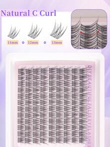 108/190Pcs Natural Lash Clusters DIY Lash Extension Wispy Eyelash Clusters C Curl Cluster Eyelash Extension 8-16MM Individual Lashes Eyelash Extension Faux Mink Lash Clusters