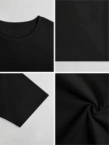 Camiseta de Novedad para Hombres de Conejo de Pascua Fumando Hierba, 100% Algodón, Regalo para Hombres, Mujeres, Padres, Amigos - Negro - Ver 5