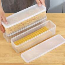Set de 4 recipientes sellados transparentes para almacenamiento de alimentos en la cocina y el refrigerador, incluyendo cajas para fideos y tanques para granos