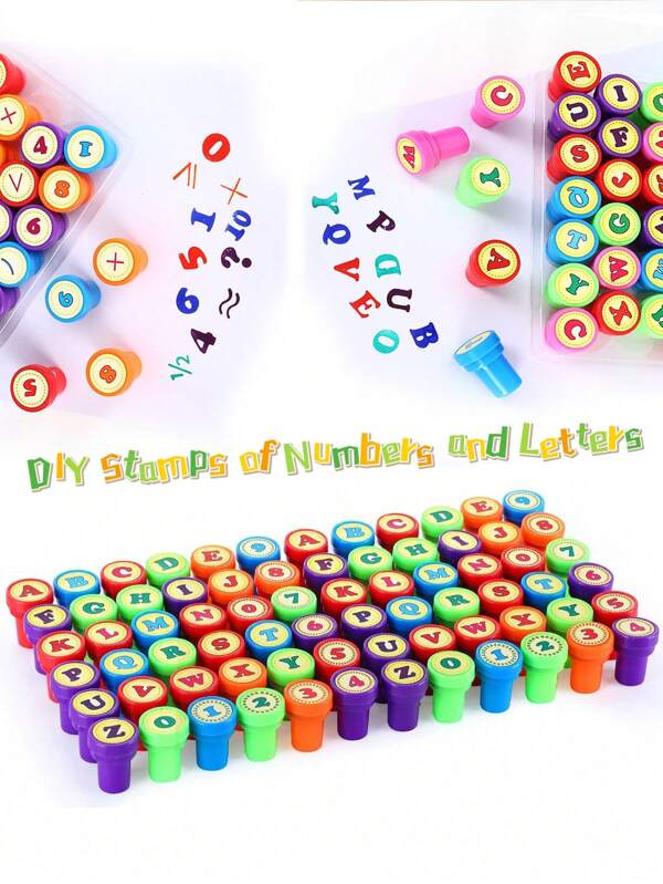 26pcs/Set Alphabet Stamps Self Inking Stamps, Teacher Stamps For Birthday Gift Party Favors, Birthday Party Favor, Carnival Prizes, Goodie Bag