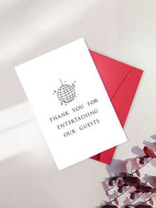 1pc Wedding Thank You Card For Officiant & DJ - Elegant Appreciation Card With Envelope, Gratitude Gift For Pastor, Bridal Party, Ceremony Host, Wedding Entertainment - Thoughtful Keepsake For Wedding Service Providers - Multicolor - View 6