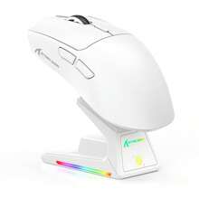 3M X1 Wireless Gaming Mouse With RGB Charging Dock, PAW3950 PRO Sensor Up To 40K DPI,53g Ultra Light Tri-Mode Computer Mice,1KHz Polling Rate 5 Programmable Buttons For WIN
