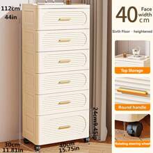 3/4/5/6 Layer Rolling Multi-Purpose Storage Drawer - Large Capacity Single Door Storage Cabinet - Plastic Drawer Storage Rack, Space Saving Kitchen Storage Rack, Used For Storing Snacks, Beverages, Bookshelves, Clothes, Suitable For Kitchen, Living Room, Study Closet, Bathroom