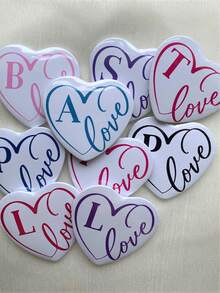 Custom Pins, Badges, Photo Pins, Heart-Shaped Pins In 1/3/5/10/30/50/100/200 Pcs; Gifts For Valentine's Day, Mother's Day, Personalized Heart-Shaped Pins, Graduation Gifts, Wedding Gifts, Christmas Gifts, Halloween Gifts, Custom Lover's Photo Heart-Shaped Badges, Custom Heart-Shaped Pins, Design Your Own Personalized Pins And Badges - Heart Style1 - View 5