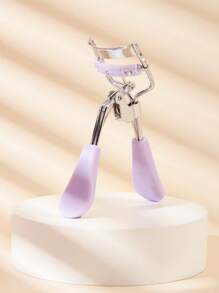 1 pieza Rizador de pestañas de acero inoxidable con peine + 10 piezas de almohadillas de repuesto, rizador de pestañas manual color lila claro, rizador de pestañas sin pellizcos, herramienta de maquillaje, herramienta de belleza, herramienta para ojos, herramienta para pestañas postizas, fácil de reemplazar las almohadillas, duradero, unisex, apto para uso doméstico y distribución comercial