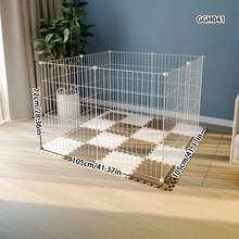 适合小型和中型犬的兔子围栏，室内宠物围栏 DIY，黑色铁丝隔离门，带门的防护栏杆，适用于豚鼠 - 彩色 - 查看 3