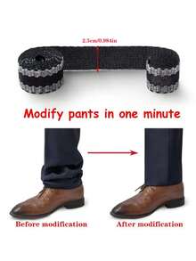 Self-Adhesive No-Cut Hem Length Adjustment Stickers - Easily Transform Your Pants! - Black - View 5