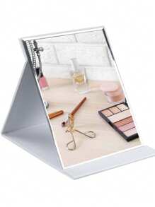 1pc High Definition Foldable Makeup Mirror, Portable Vanity Mirror For Makeup Artist, Women, Students, Dorm, Desktop Folding Princess Mirror, Compact Makeup Mirror, Flip Cover Makeup Mirror, Beauty Mirror, Student Dorm Mirror, Gift For Mothers
