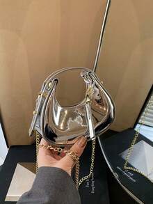 1pc Kids/Youth Crescent Moon Crossbody Bag, Fashion Versatile Mini Shoulder Bag, Available In Small & Large Size - Small - View 13