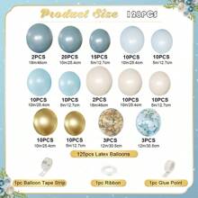 5/10/18Inch Dusty Blue Sage Green White Clear Thickening Latex Balloon Arch Garland Kit For Engagement Wedding Birthday Baby Shower Bridal Shower Theme Party Decorations