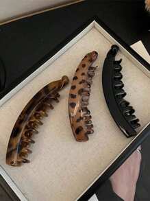 3 szt./1 szt. Eleganckie spinki do włosów z nadrukiem w panterkę, modne i wszechstronne, odpowiednie do dojazdów do pracy, na randkę, do sesji zdjęciowych, do strojów, spinki do włosów, spinki do włosów, spinki do włosów, artykuły szkolne