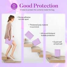Bubble Mailers 6x10 Inch 100 Pack Lavender Purple Padded Envelopes Usable Size 6x9" Self Seal Bubble Envelopes Opaque Padded Mailers For Mailing Jewelry Makeup Small Business #0 - 香芋紫色 - 查看 5